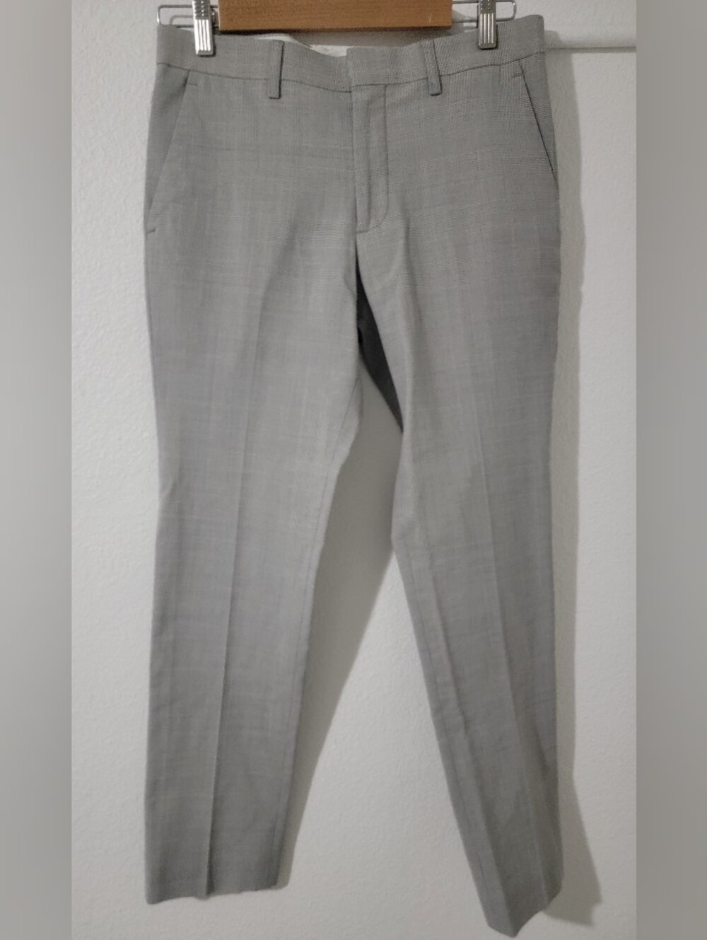 Express Men's Light Gray Dress Pants - Classic Tailored Fit